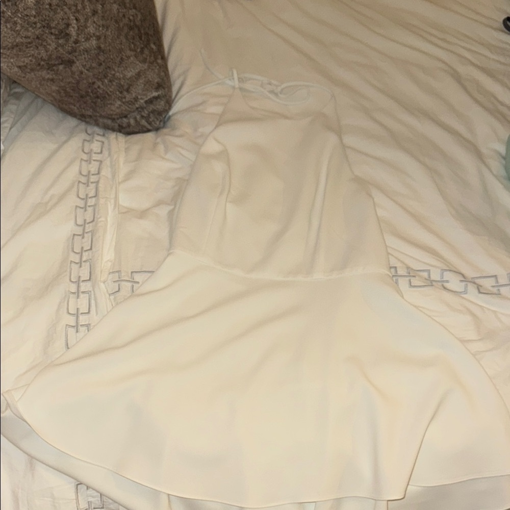Alice + Olivia Cream Zip-Up Dress